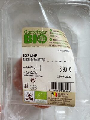 Burger De Poulet Bio