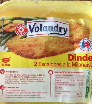 Dinde 2 Escalopes À La Milanaise