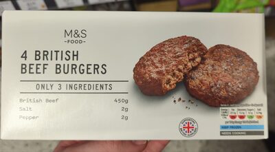 4 British Beef Burgers
