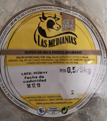 Queso De Vaca Fresco Ahumado