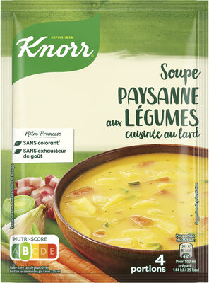 Knorr Soupe Déshydratée Paysanne Légumes & Lard 4 Portions