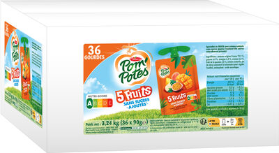 Pom'potes Ssa 5 Fruits Pomme Tropical (pomme-goyave-mangue-ananas-passion) 36x90