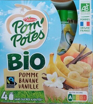 Pom'potes Bio Pomme Banane Vanille