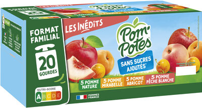 Pom'potes Compotes Gourdes Multivariétés Les Inédits 20x90g