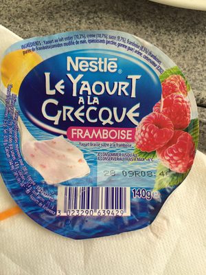 Yaourt À La Grecque Framboise 7,2 %