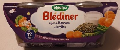 Blediner Bols 2x200g Mijoté De Légumes Et Lentilles Dès 12 Mois