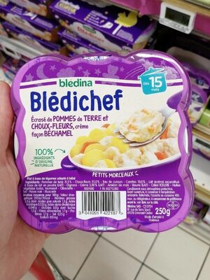 Bledina Bledichef Ecrasé De Pommes De Terre Et Choux-fleurs, Crème Façon Béchame