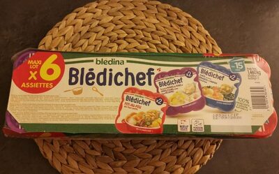 Bledichef X 6 Purée Onctueuse, Epinards Et Saumon Du Pacifique / Ecrasé De Pomme
