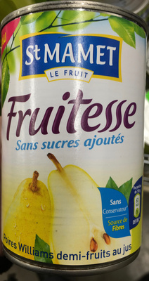 Fruitesse Poires Williams Demi-fruits Au Jus