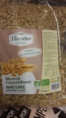 Muesli Croustillant Nature Avoine Et Riz