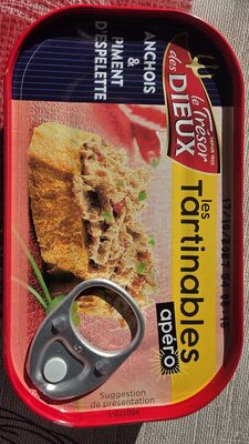 Les Tartinables Apéro Anchois & Piment D’espelette