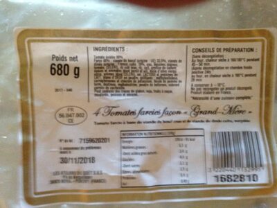 4 Tomates Farcies Facon Grand Mere