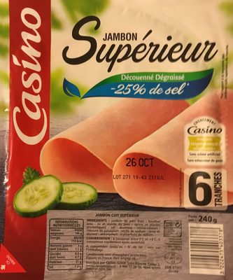Jambon Supérieur Dd Tsr 6 Tranches Origine Ue