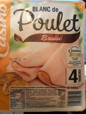 Blanc De Poulet Braisé 4 Tranches