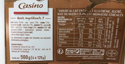 Yaourt Crémeux Au Muesli