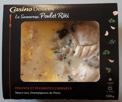 Le Savoureux Poulet Rôti Polenta Et Pleurotes Cuisinées - Sauce Aux Champignons