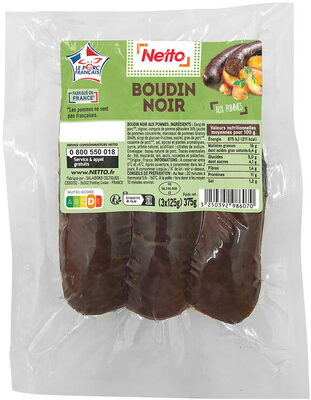 Boudin Noir Pommes 3x125g Netto - Massif Trad
