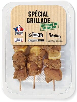 Brochettes De Poulet Marine Thym Citron - 3x150g