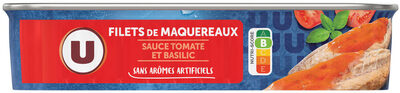 Filets Maquereaux Sauce Tomate Basilic 1/4, Boîte De 169g