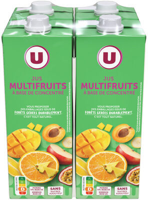 Jus À Base De Concentré Multifruits 4 Briques De 1l
