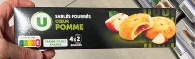Biscuits Sablés Fourrés Coeur Pomme, 100g