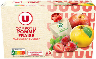 Gourdes Compote Allégée Pomme Fraise 6x90g