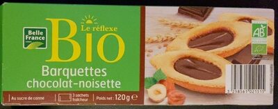 Barquettes Chocolat Noisette Bio