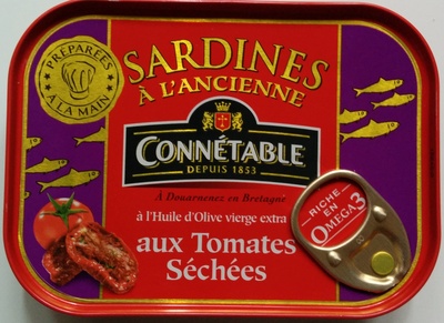 Sardines À L'ancienne À L'huile D'olive Vierge Extra Aux Tomates Séchées