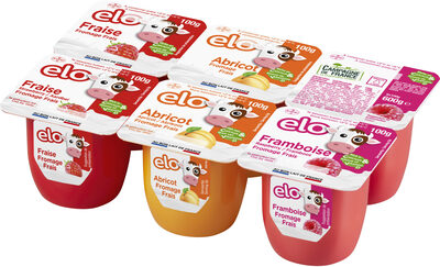 Fromage Frais Sucré À Base De Fruits Assortiment Abricot, Fraise, Framboise 6 X