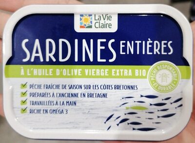 Sardines Entières À L'huile D'olive Vierge Extra Bio