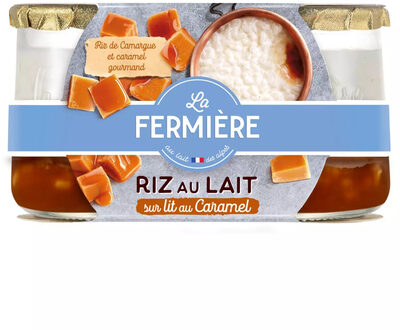 Le Riz Au Lait À La Vanille Sur Lit Au Caramel 2x160g