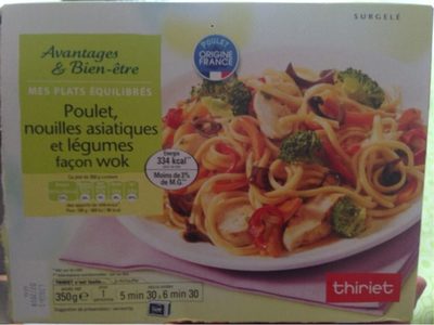 Poulet, Nouilles Asiatiques Et Legumes Façon Wok