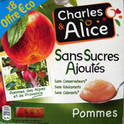 Pommes Sans Sucres Ajoutés Charles & Alice