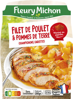 Filet De Poulet & Pommes De Terre, Champignons, Carottes