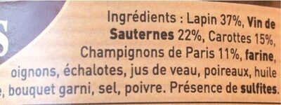 Râvle De Lapin Aux Sauternes