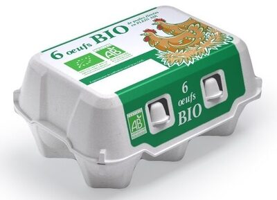 6 Œufs Bio De Poules Élevées En Plein Air Issus De L'agriculture Biologique
