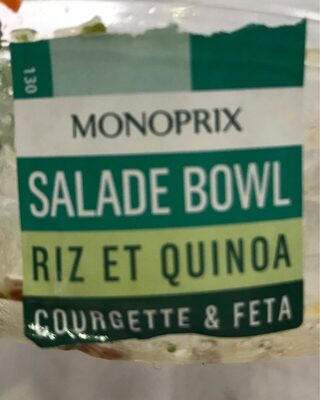 Salade Bowl Riz Et Quinoa / Courgette & Feta