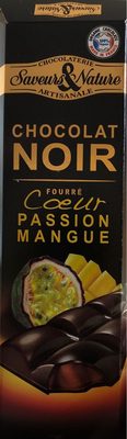Chocolat Noir 70% Fourre Coeur Passion Mangue