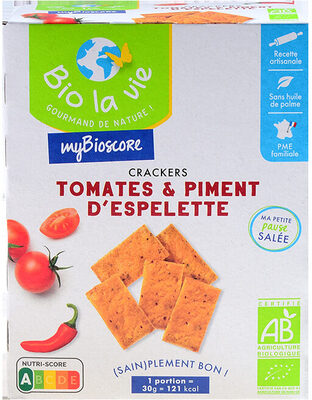 Mybioscore - Crackers Tomates & Piment D'espelette