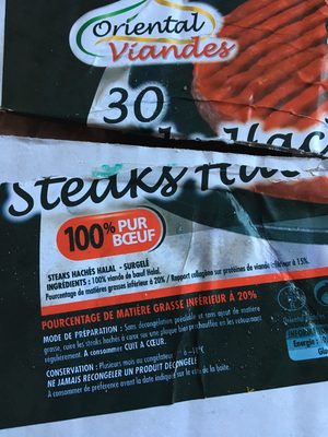 Steak Haché Halal X30 -2, 4kg