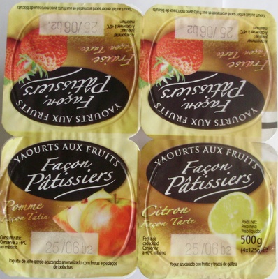 Yaourts Aux Fruits Façon Pâtissiers (fraise, Pomme, Citron)