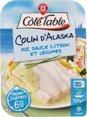 Colin D'alaska Sauce Citron Et Riz Et Petits Légumes Surgelé