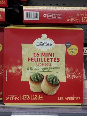 16 Mini Feuilletés Escargot À La Bourguignonne