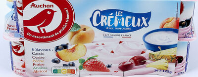 Les Crémeux Avec Morceaux6 Saveurs : Cassis - Cerise - Pêche - Fraise - Ananas -