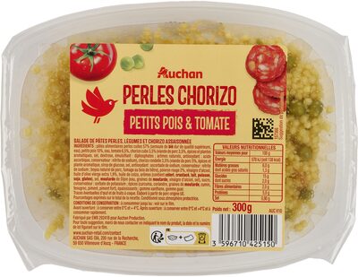Perles Chorizo Petits Pois Et Tomate