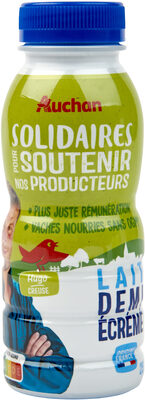 Lait Demi Ecremesolidaires Pour Soutenir Nos Producteurs*plus Juste Rémunération