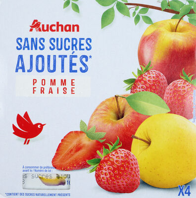 Sans Sucres Ajoutés*pomme Fraise *contient Des Sucres Naturellement Présents