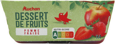 Auchan. Dessert De Fruits. Pomme/fraise