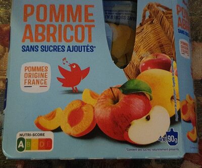 Pomme Abricot Sans Sucres Ajoutés**contient Des Sucres Naturellement Présents
