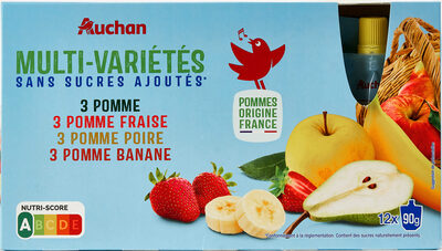 Purées De Fruits Panachées Sans Sucres Ajoutés* (4 Parfums)*conformément À La Rè